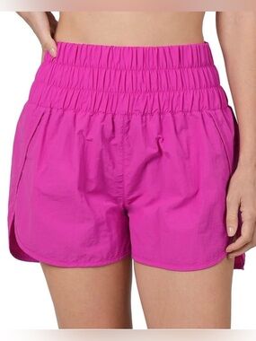 NWT Zenana Smocked Waist Running Shorts